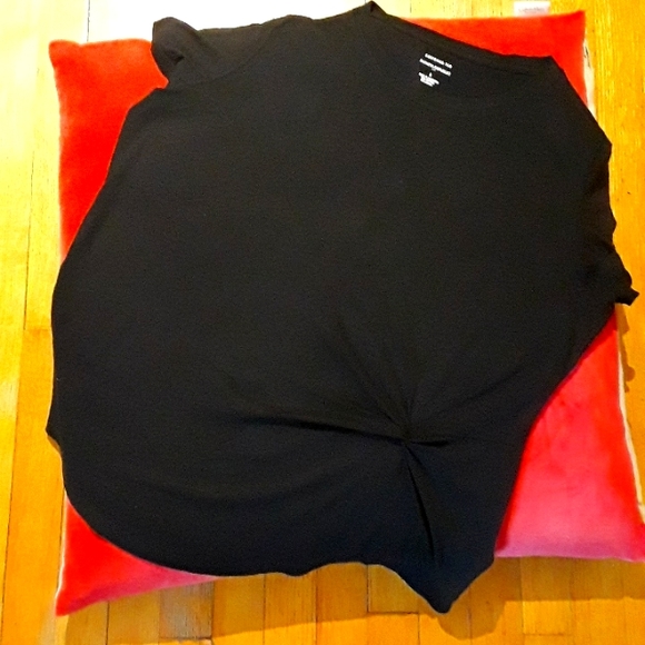 🎈NWOT | BANANA REPLUBLIC Short Sleeve Black Blouse - size L 🎈 - Picture 1 of 4